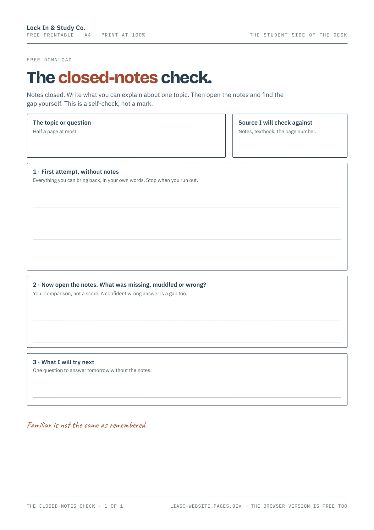 Preview of The closed-notes check, page 1