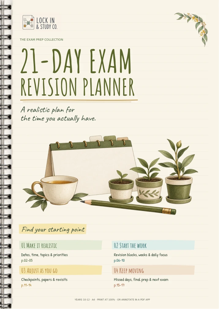 21-Day Exam Revision Planner, cover